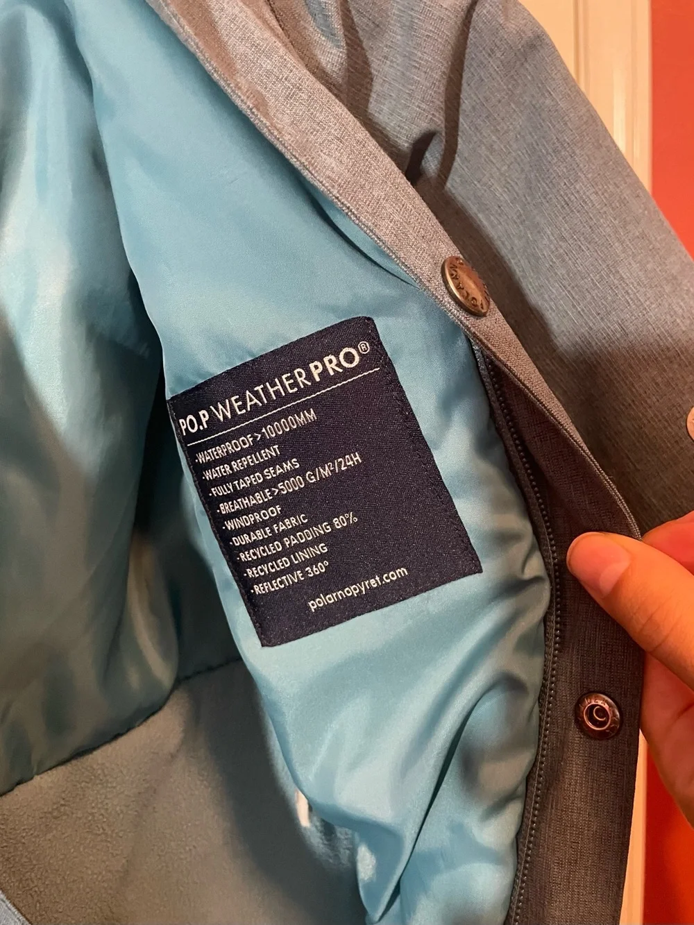 Polarn O. Pyret Boy’s Blue Weather Pro Water Repellent Reflective‎ Snowsuit